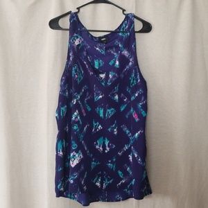 Mossimo Purple/Cobalt Blue Ikat Print Tank